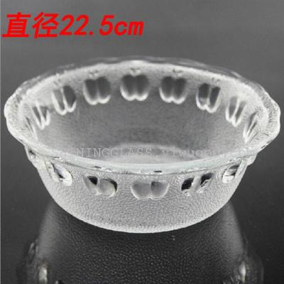 High quality glassware glass bowl apple sala bowl