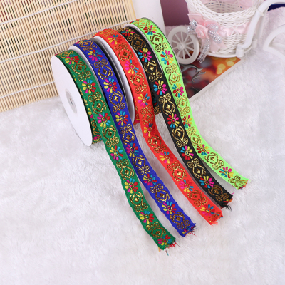 2.5cm yunnan ethnic minority cycling computer jacquard ribbon clothing accessories