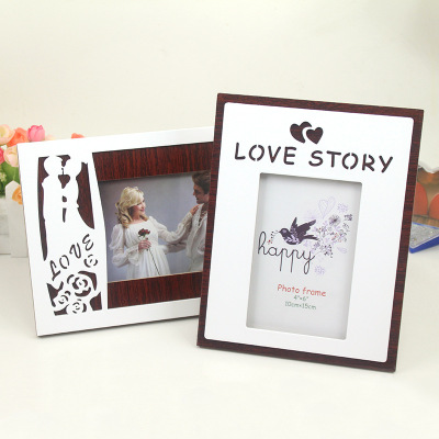 Factory Direct Sales Wooden Carved Photo Frame Craft Frame Wholesale Customized Wooden Gift Photo Frame