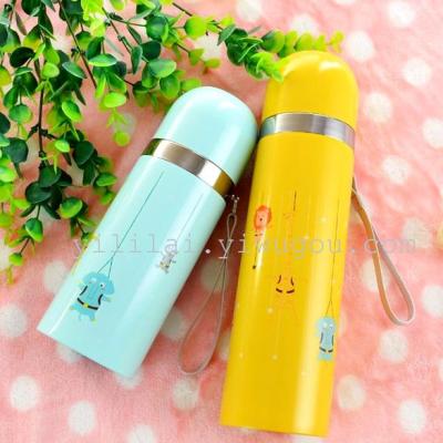 Creative bullet stainless steel thermos cup women's outdoor sports portable vacuum cup