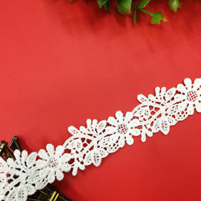 Factory outlet water soluble lace accessories home clothing accessories milk silk embroidery bar code