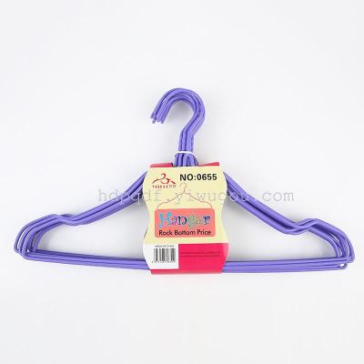 Factory direct selling clothes rack steel wire hanger 0655 plastic clothes rack metal clothes hanger