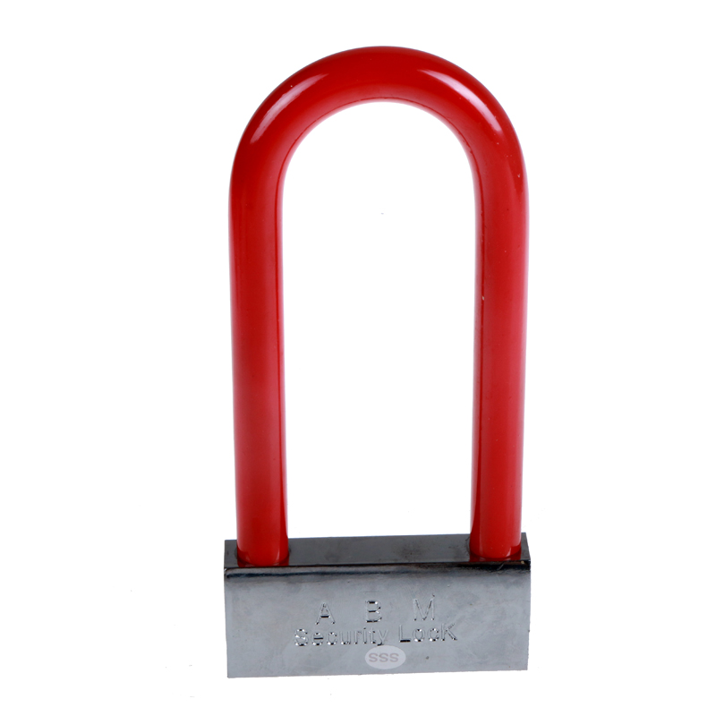 玻璃门U型锁双门把手防盗锁加粗加长u形锁拉手锁