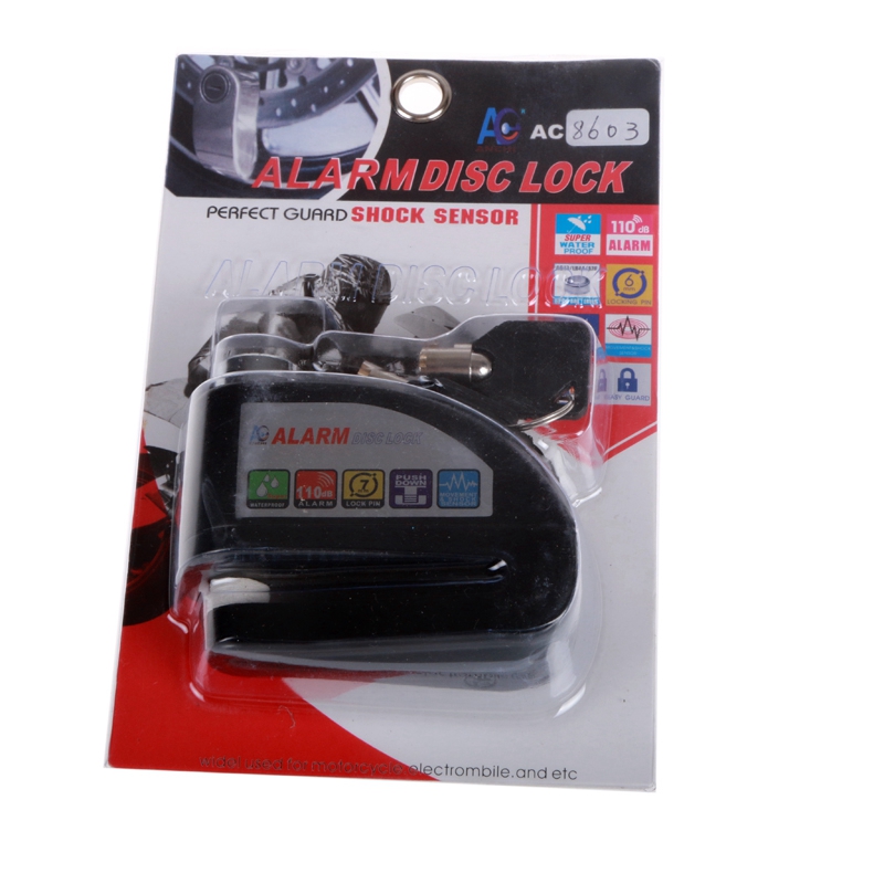 自行车碟刹锁 防水报警锁 防钻防撬防盗锁