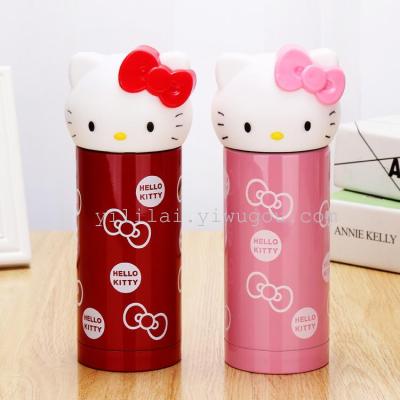 Hello KT, head of stainless steel vacuum thermos cup KT Cat cartoon cup