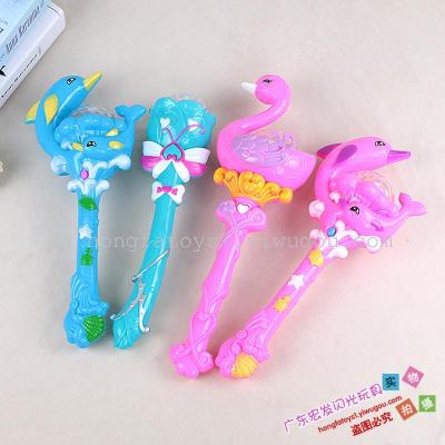 Children's projection magic wand wholesale music colorful flash projection wand toy little magic fairy