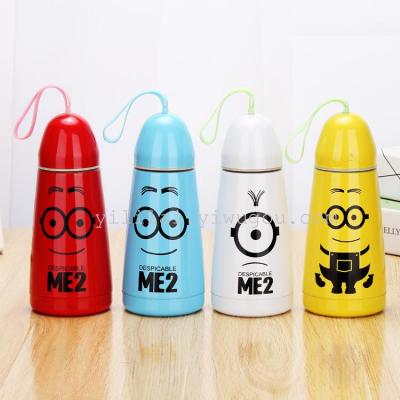 Bullet eyes lovely insulation Cup stainless steel vacuum thermos cup children chubby pier small yellow people cup
