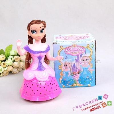 Frozen flash colorful music girl doll Princess