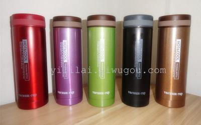 The new stainless steel vacuum thermos cup straight office men / women leisure vacuum cup