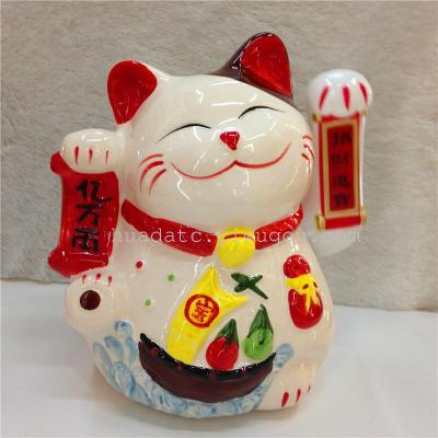 Lucky lucky cat ornaments hand felicitous wish of making money shop business gifts