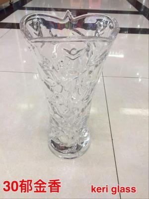 Simple and thickened water culture glass vase transparent and rich bamboo flower arrangement home 