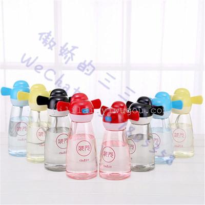 Top cap space portable plastic cup with cover cup simple handy cup children's creative personality