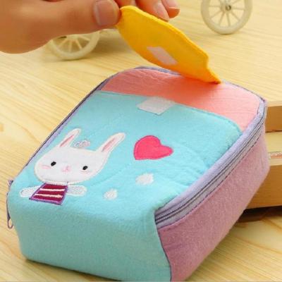 Storage Bag Cartoon Cotton Napkins Dispenser Bag Sanitary Pads Bag Sanitary Napkin Large-Capacity Coin Purse Cosmetic Bag