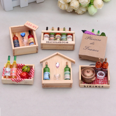 Wooden wine bottle handicraft refrigerator affixed tourist souvenirs