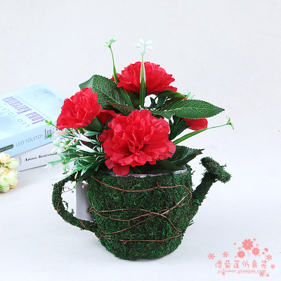 The new small fresh flower basket basket weave simulation creative simple pastoral floral ornaments