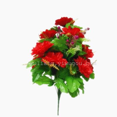 Manufacturers selling high-grade silk wedding venue office decorations flowers simulation 18 peony flowers