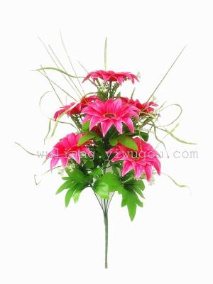 Simulation of plant interior decoration supplies silk false roses can be mixed batch of 7 head bent sword Chrysanthemum