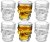 Creative ghost cup 4pc skeleton whisky vodka glass cup set