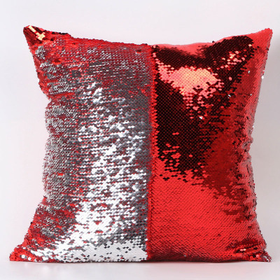 The explosion pillow pillow sleeve sequined beads sofa cushion embroidered pillow cushion double color style