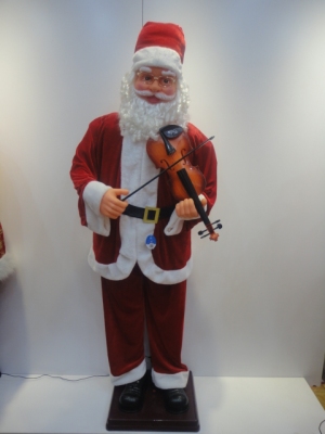 91231.8 meters of Santa Claus will play the violin twisting Christmas decoration