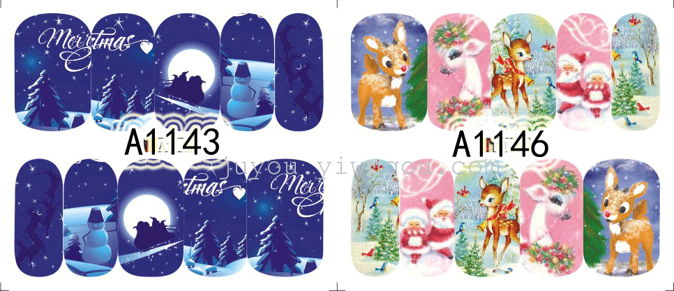 Christmas Series Santa Claus Christmas Tree Deer Full Stickers