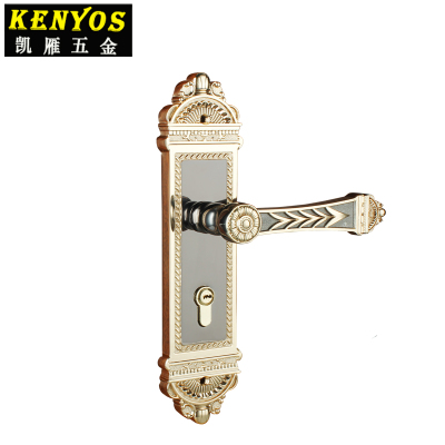 Wholesale KENYOS zinc alloy Indoor high-grade wood door mechanical lock TITANIUM BLACK