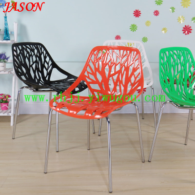 Outdoor leisure chair / plastic hollow branch coffee dining / conference office chair
