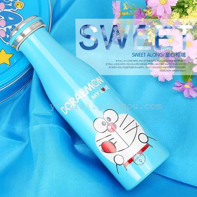 The milk bottle of stainless steel vacuum insulation Cup simple Cute Mini cartoon creative men and women children cup