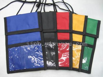 Hung rope multi-function exhibition passport package adopts waterproof quality 420D Oxford cloth material production