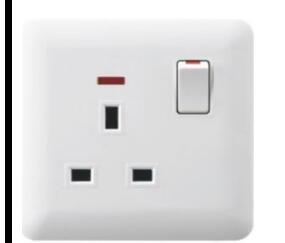 1gang 13a socket with neon