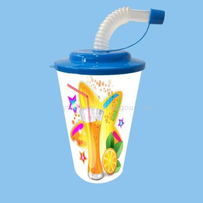 Direct manufacturers with cover glass students 3D cold juice cup Children's Day cup