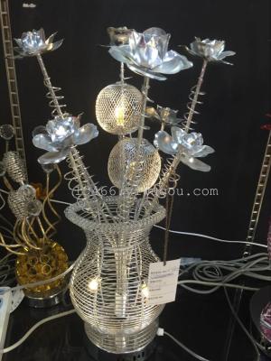 Factory outlet I silver vase aluminum wire lamp creative decoration living room aluminum art floor