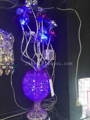 Purple glass lamp manufacturers selling aluminum wire for room decoration aluminium lamp