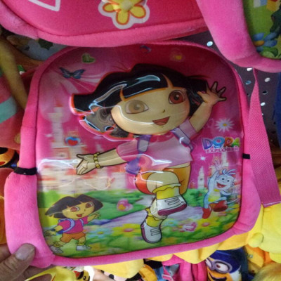 Korean version of the 3D stereo kindergarten pupils children's cartoon Plush bag shoulder hair backpack manufacturers