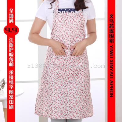  aprons twill thickened peachskin suede aprons WEIQUN sleeveless overalls