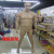 Colour standing male mannequin, green glass fiber material