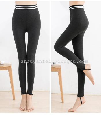 Yoga Pants fringe waist with velvet warm pants feet integration