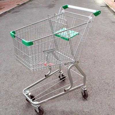 German supermarket trolley cart. Supermarket equipment.