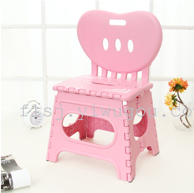 Thickened folded bench backrest plastic portable home chair outdoor creative bench easy for adults and children to carry