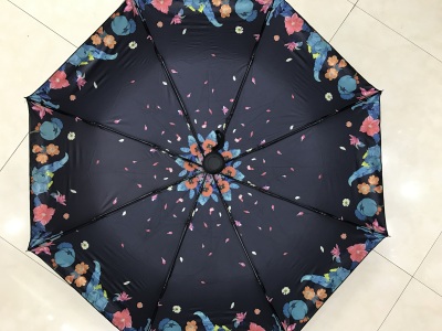 Full automatic umbrella with color vinyl