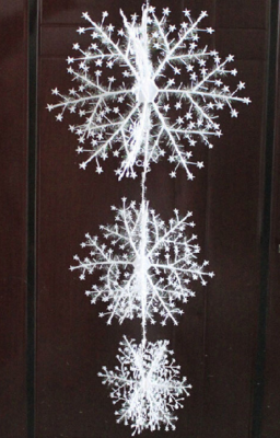 Christmas Christmas Christmas snowflake three-dimensional cross star snowflake string