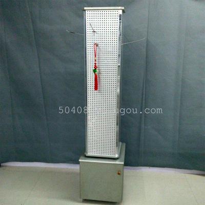 Hot wholesale manufacturers floor type aluminum punching plate frame rotating display jewelry accessories