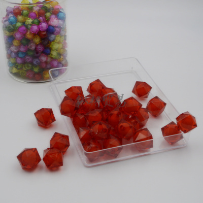 Acrylic plastic DIY beaded checking jewelry accessories children 's toys in colored beaded beads