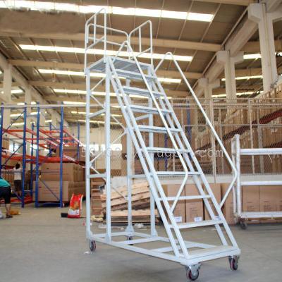 The supermarket warehouse climbing ladder climbing car mobile multifunctional pulley climbing car