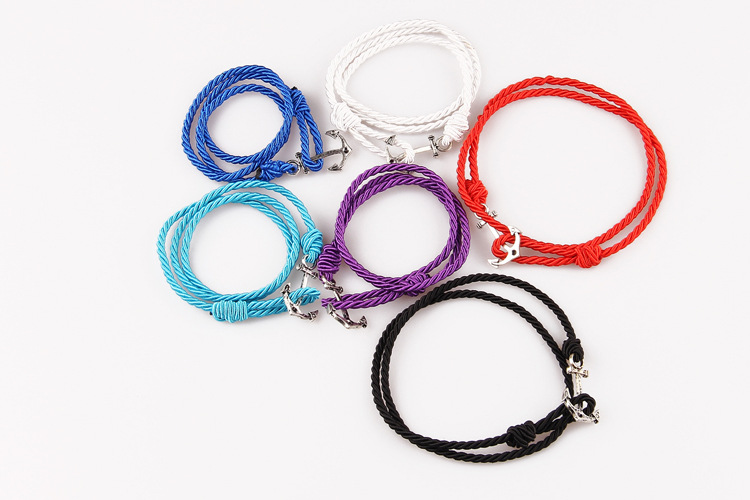 爆款船锚编织手链欧美diy缠绕手绳