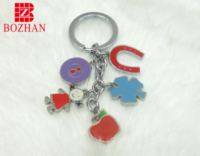Factory direct selling small apple pendant jewelry metal key chain
