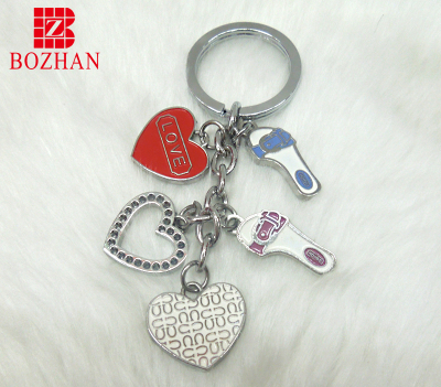 Manufacturers direct exclusive specification color metal alloy key ring pendant
