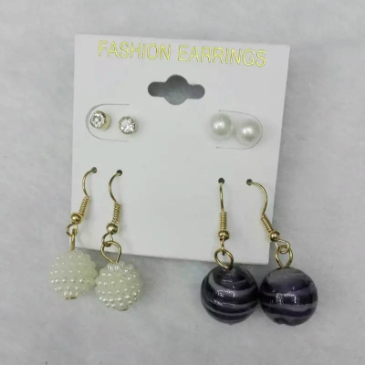 South Korea two of pearl earrings earrings temperament woman