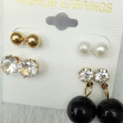 Korea Earrings Black Earrings exaggerated female creative jewelry