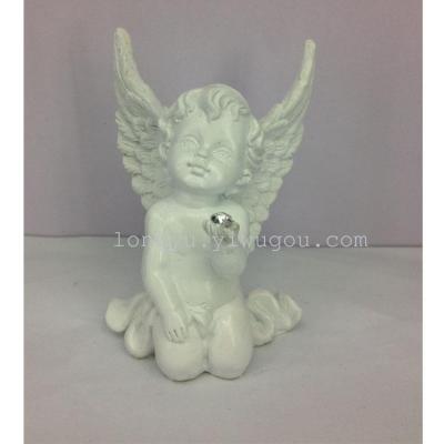 Pure White Angel Resin Doll Decoration Cupid Angel Home Desktop Decorative Crafts